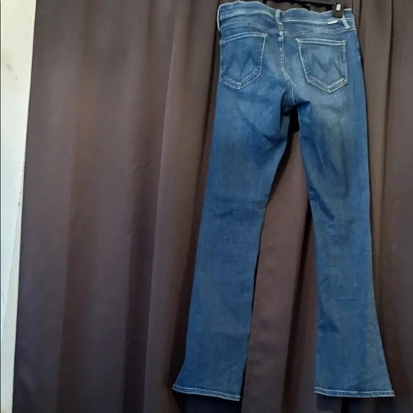 MOTHER Flare Jeans in Deep Blue - Picture 2 of 5